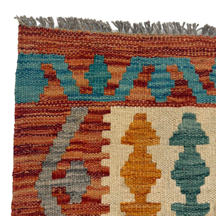 Handmade Afghan Vegetable Kilim 3' 5" x 4' 11" - No. AL77788
