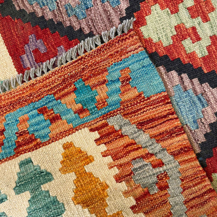 Handmade Afghan Vegetable Kilim 3' 5" x 4' 11" - No. AL77788