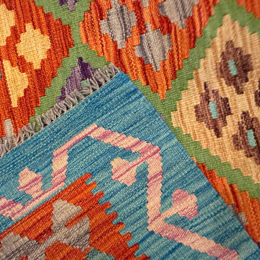 Hand Knotted Flatweave Kilim 4' 3" x 5' 9" - No. AL12217