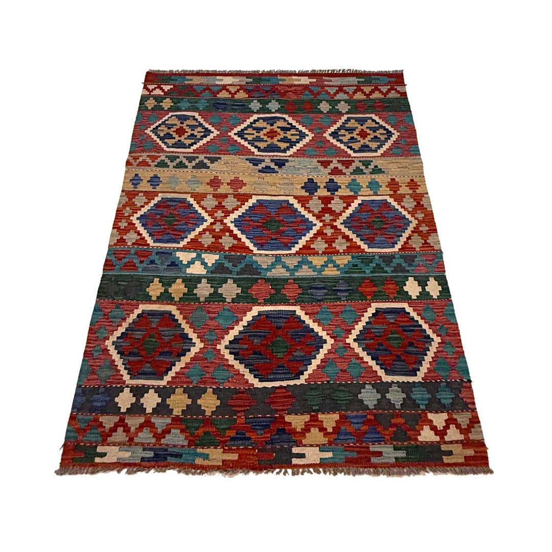 Hand Made Afghan Kilim 3' 3" x 5' 2" - No. AL42635