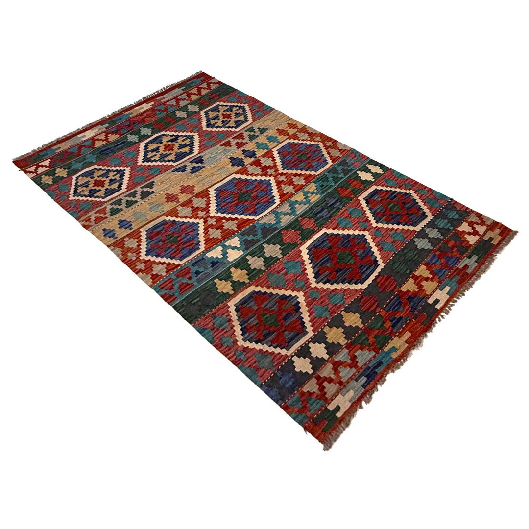 Hand Made Afghan Kilim 3' 3" x 5' 2" - No. AL42635