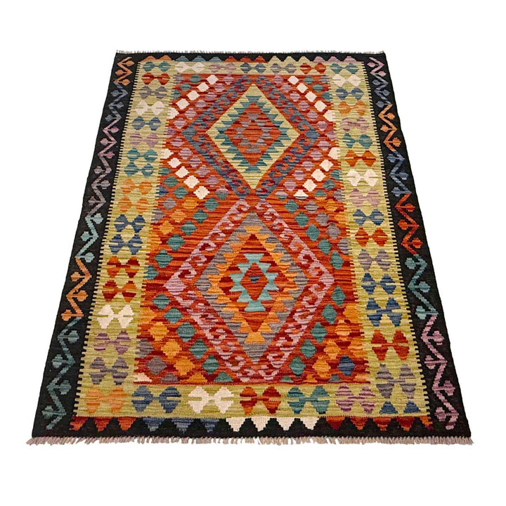 Hand Knotted Flatweave Kilim 4' 3" x 5' 11" - No. AL82587