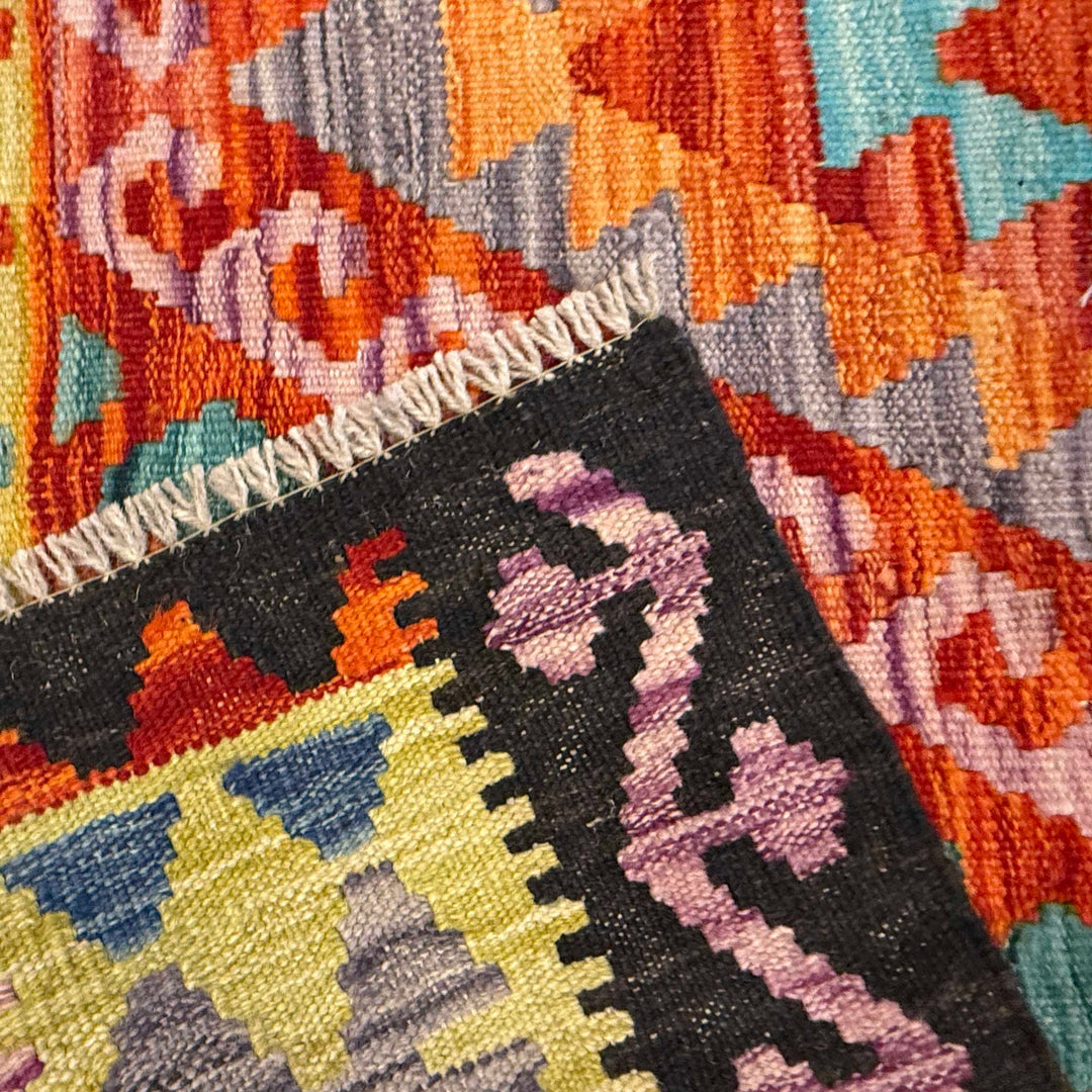 Hand Knotted Flatweave Kilim 4' 3" x 5' 11" - No. AL82587