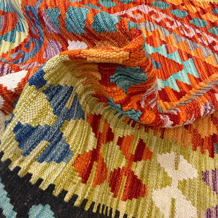 Hand Knotted Flatweave Kilim 4' 3" x 5' 11" - No. AL82587