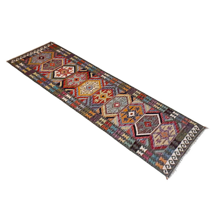 Hand Knotted Flatweave Kilim Runner 2' 9" x 9' 11" - No. AL52204