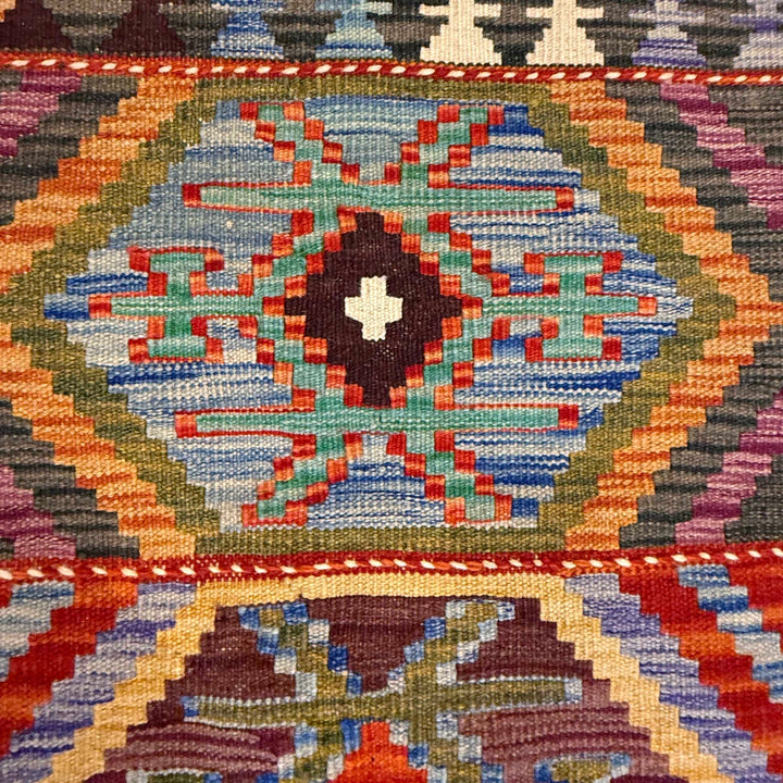 Hand Knotted Flatweave Kilim Runner 2' 9" x 9' 11" - No. AL52204