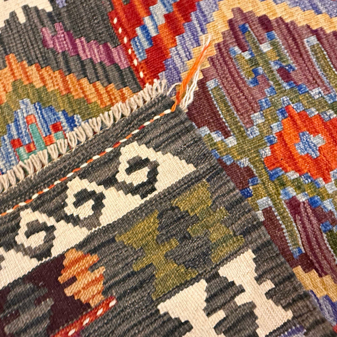 Hand Knotted Flatweave Kilim Runner 2' 9" x 9' 11" - No. AL52204