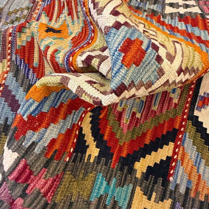 Hand Knotted Flatweave Kilim Runner 2' 9" x 9' 11" - No. AL52204