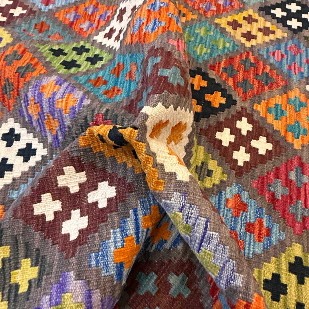 Hand Made Afghan Kilim 5' 9" x 8' 1" - No. AL27140