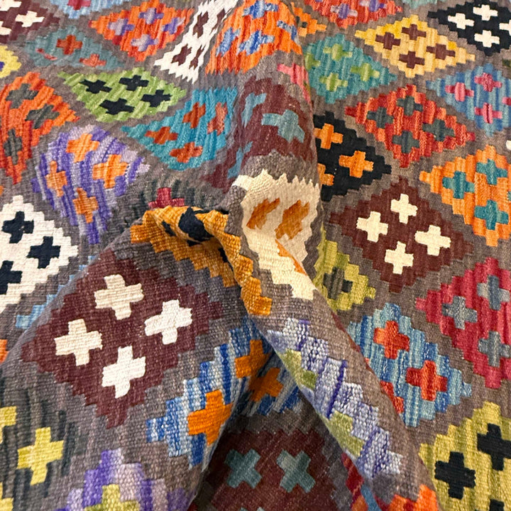 Hand Made Afghan Kilim 5' 9" x 8' 1" - No. AL27140