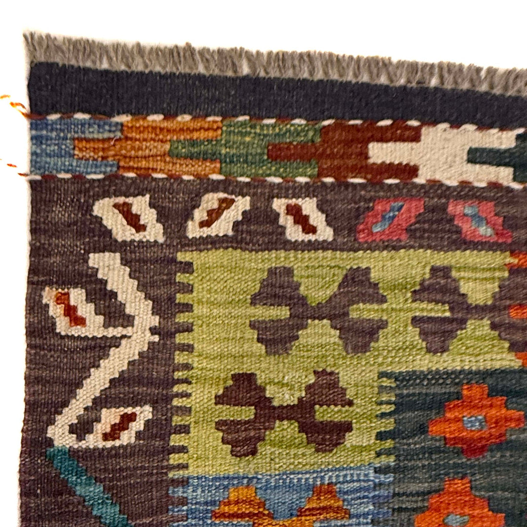 Multi Color ful Flat-Weave Wool Kilim 5' 8" x 8' 0" - No. AL64091