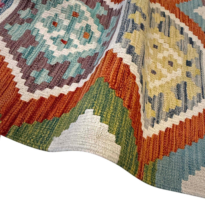 Handmade Turkish Design Wool Kilim 6' 10" x 9' 10" - No. AL56524