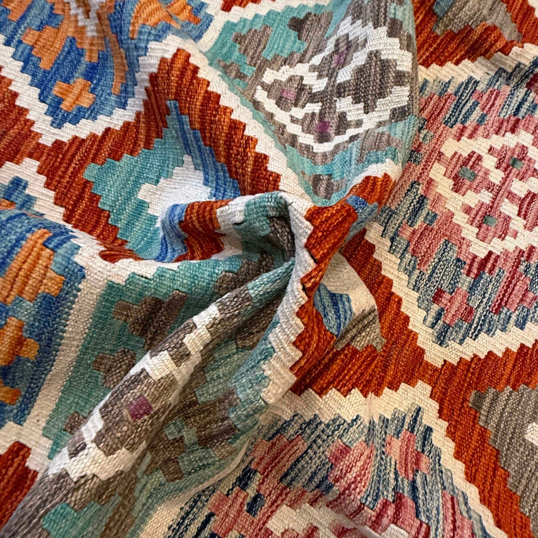 Handmade Turkish Design Wool Kilim 6' 10" x 9' 10" - No. AL56524