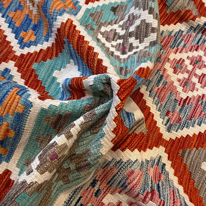 Handmade Turkish Design Wool Kilim 6' 10" x 9' 10" - No. AL56524