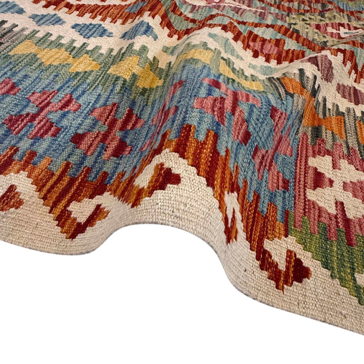 Handmade Afghan Vegetable Kilim 6' 8" x 9' 11" - No. AL76217