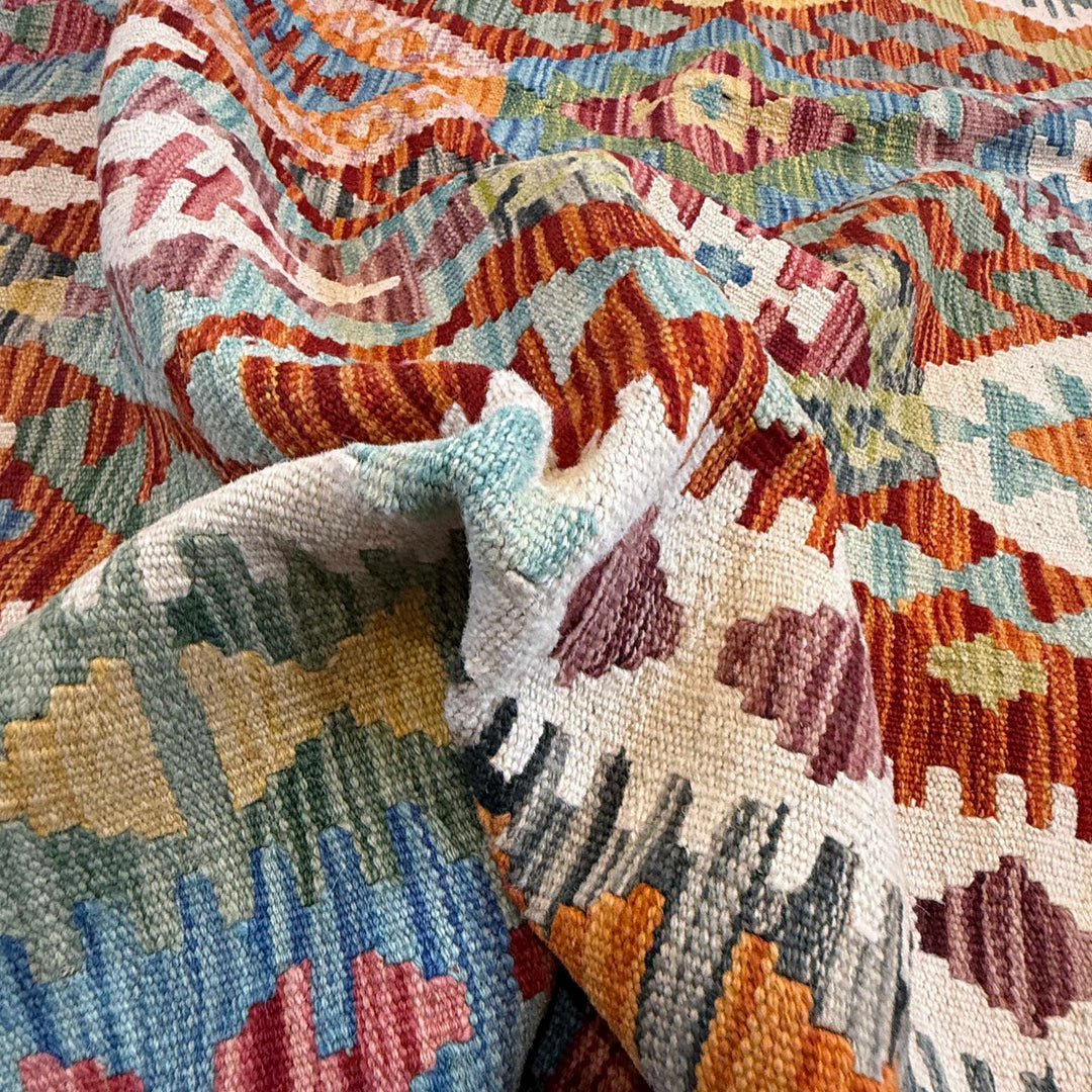 Handmade Afghan Vegetable Kilim 6' 8" x 9' 11" - No. AL76217