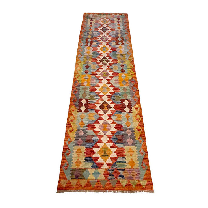 Handmade Afghan Vegetable Kilim Runner 2' 9" x 9' 5" - No. AL92824