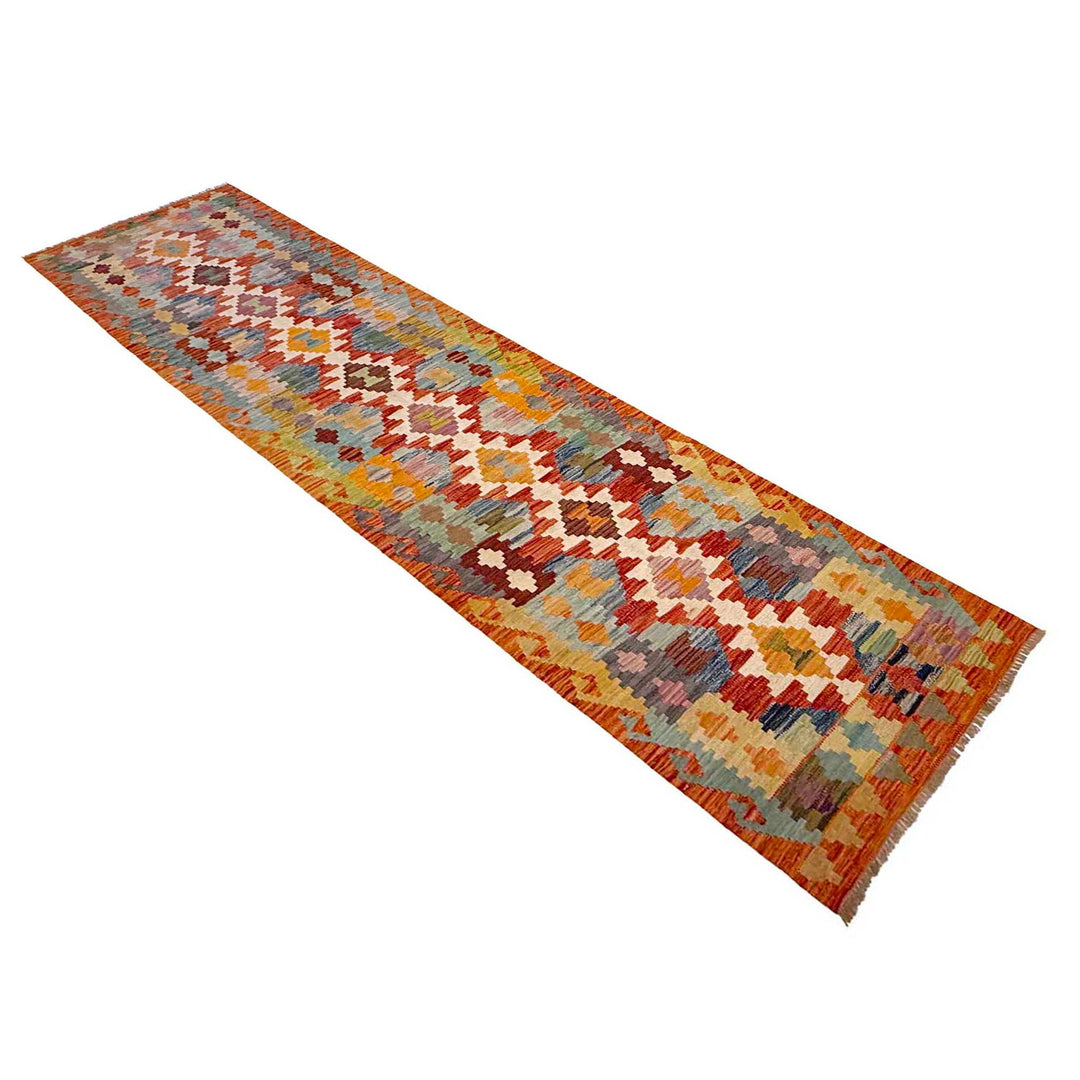 Handmade Afghan Vegetable Kilim Runner 2' 9" x 9' 5" - No. AL92824