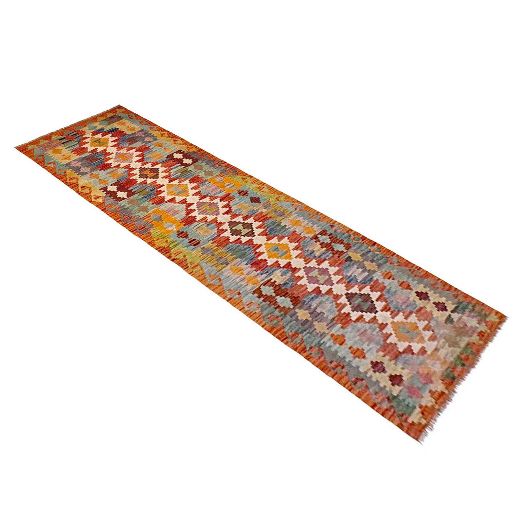 Handmade Afghan Vegetable Kilim Runner 2' 9" x 9' 5" - No. AL92824