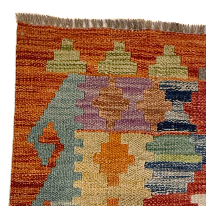 Handmade Afghan Vegetable Kilim Runner 2' 9" x 9' 5" - No. AL92824