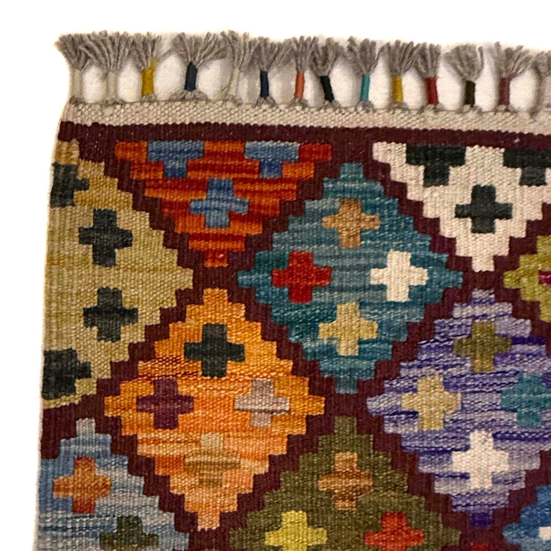 Handmade Afghan Vegetable Kilim 4' 2" x 6' 0" - No. AL43712