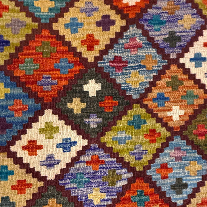 Handmade Afghan Vegetable Kilim 4' 2" x 6' 0" - No. AL43712