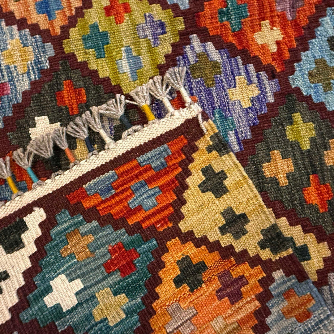 Handmade Afghan Vegetable Kilim 4' 2" x 6' 0" - No. AL43712