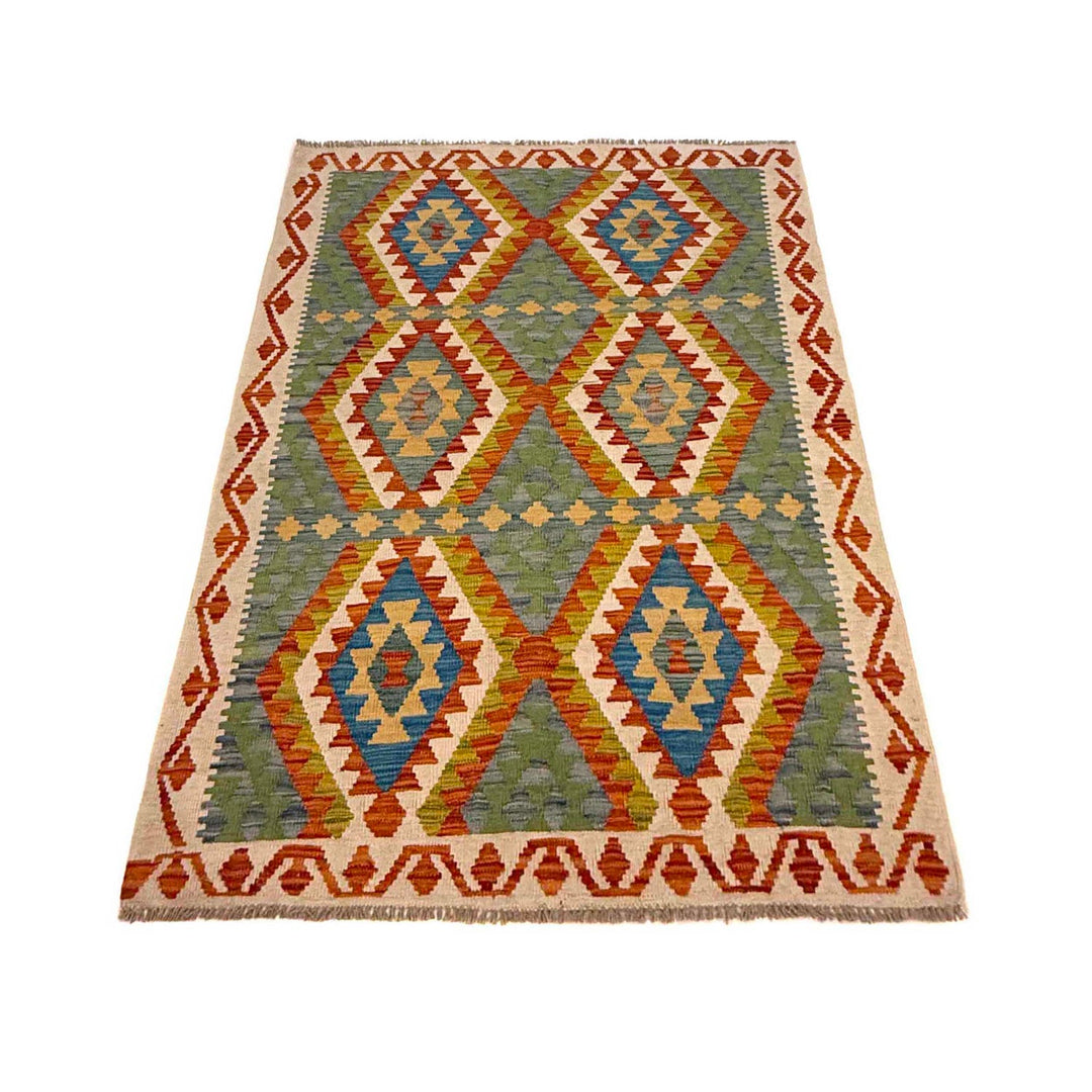 Hand Made Afghan Kilim 4' 1" x 5' 8" - No. AL63593