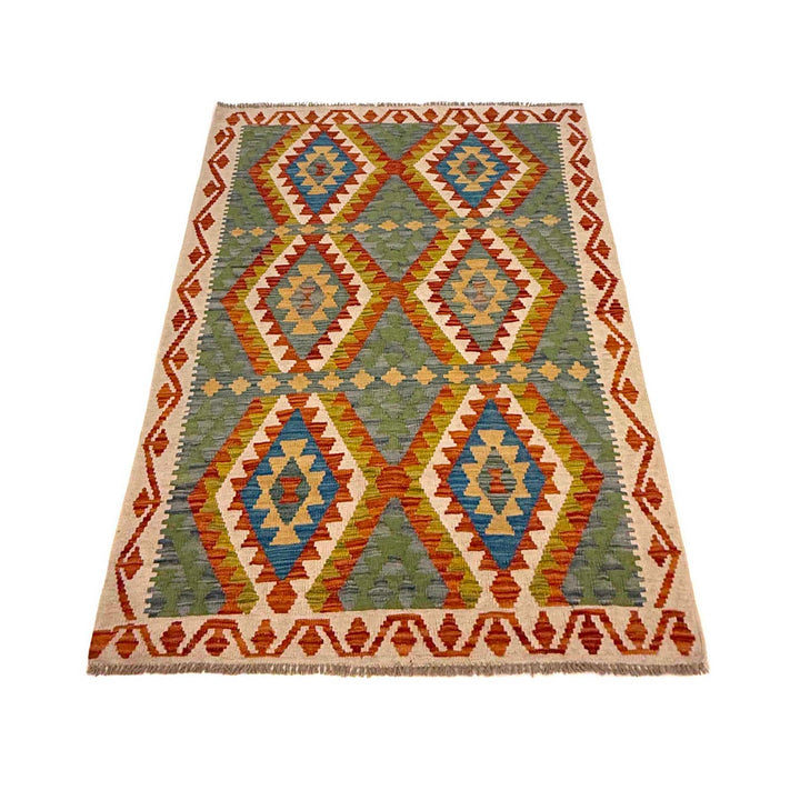 Hand Made Afghan Kilim 4' 1" x 5' 8" - No. AL63593