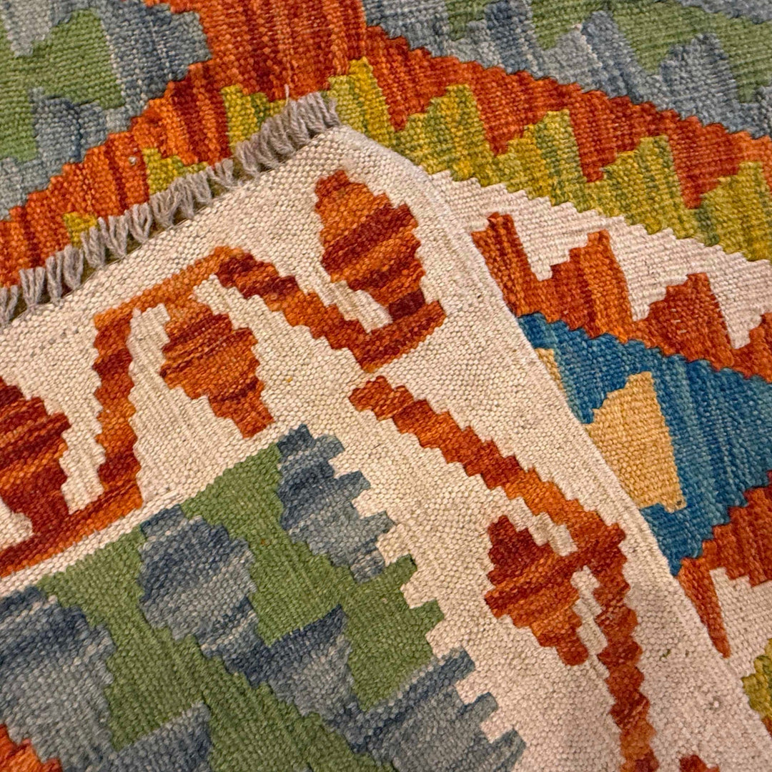 Hand Made Afghan Kilim 4' 1" x 5' 8" - No. AL63593