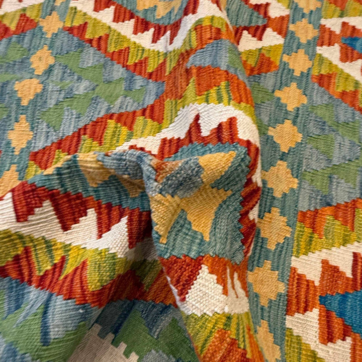 Hand Made Afghan Kilim 4' 1" x 5' 8" - No. AL63593