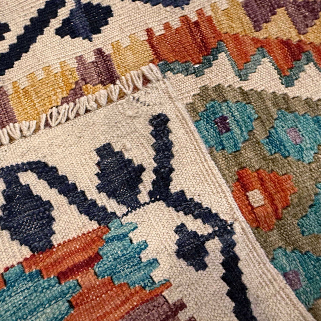 Handmade Afghan Vegetable Kilim Runner 1' 11" x 5' 11" - No. AL20580