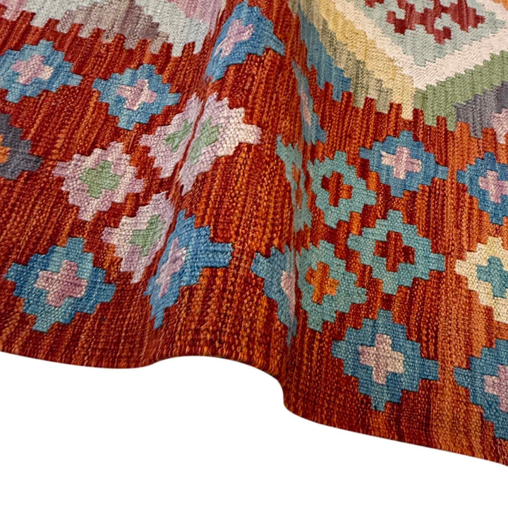 Hand Made Afghan Kilim 6' 10" x 9' 9" - No. AL97826