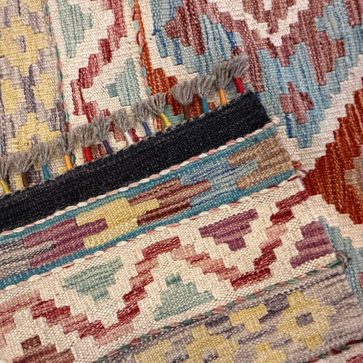 Afghan Kilim Rug 6' 8" x 10' 0" Flat-Weave field