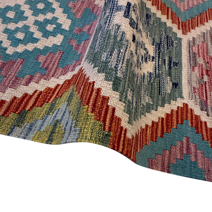 Afghan Kilim Rug 6' 8" x 10' 0" Flat-Weave texture