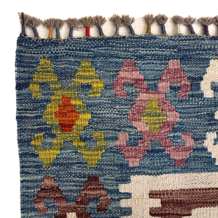 Hand Knotted Afghan Style Kilim 6' 8" x 9' 10" - No. AL87168