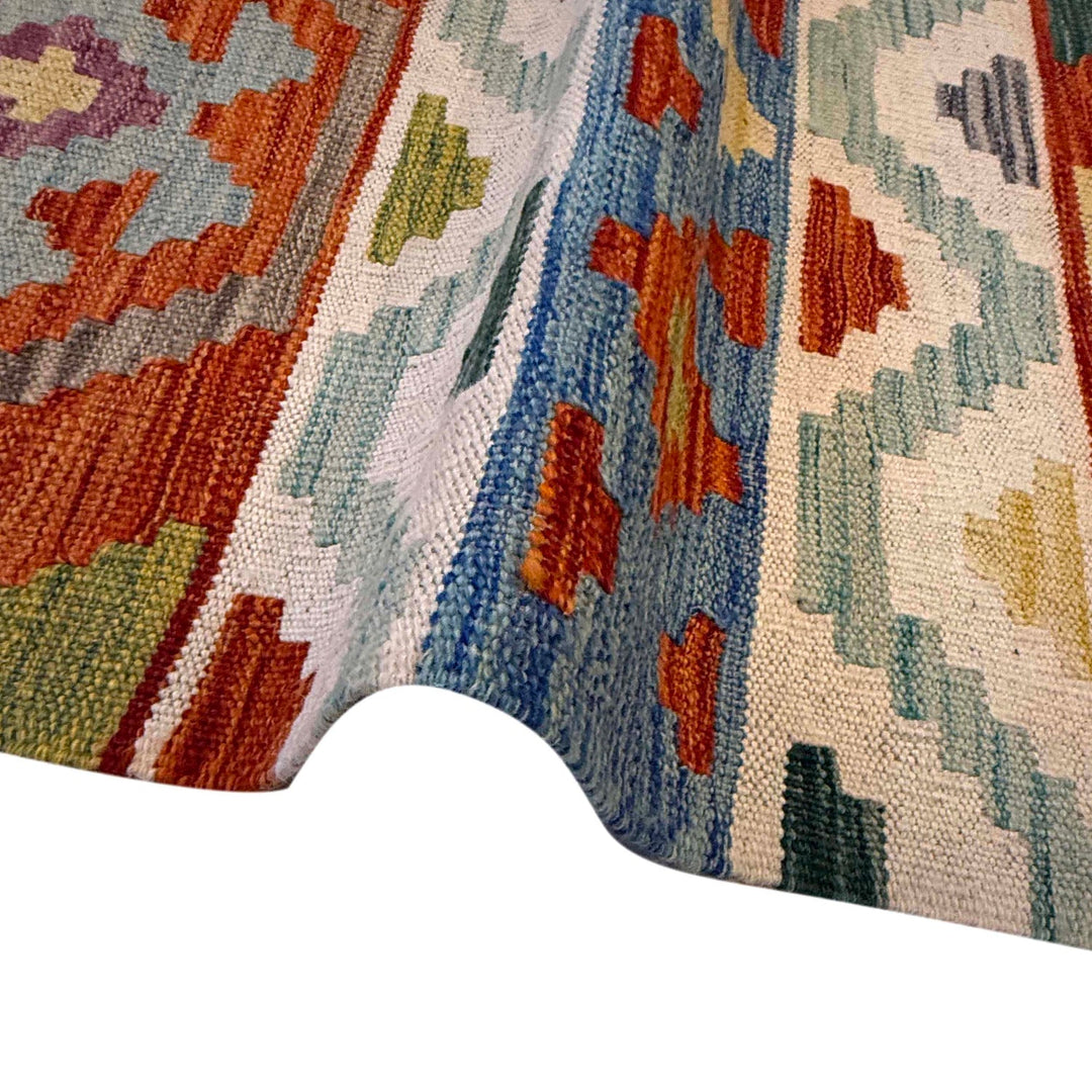 Afghan Kilim Rug 6' 9" x 10' 1" Flat-Weave texture