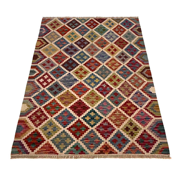 Handmade Vegetable Kelim 3' 4" x 5' 0" - No. AL88294