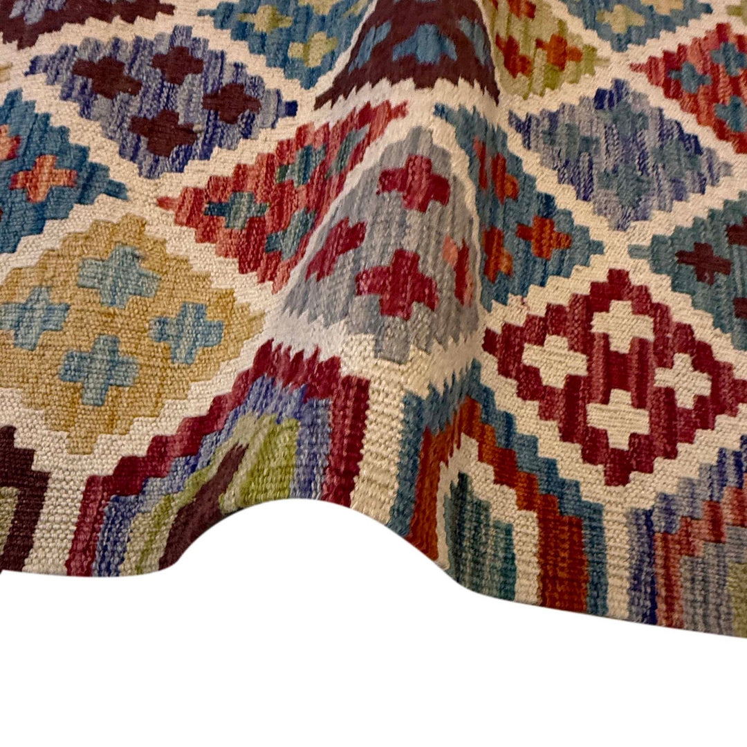 Handmade Vegetable Kelim 3' 4" x 5' 0" - No. AL88294