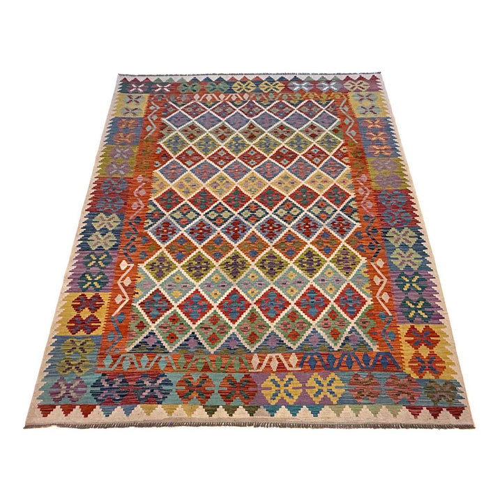 Hand Knotted Flatweave Kilim 6' 9" x 9' 6" - No. AL21288