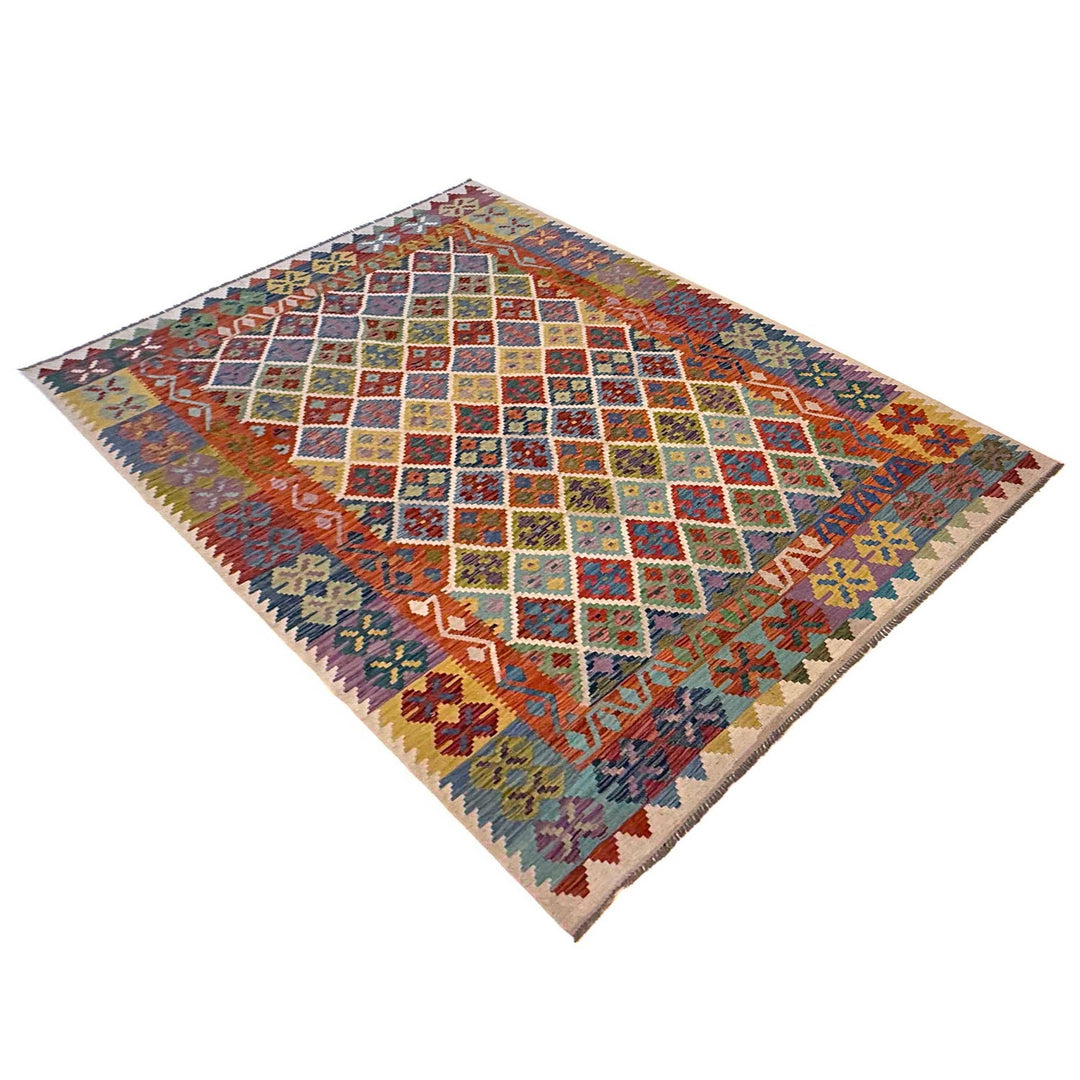 Hand Knotted Flatweave Kilim 6' 9" x 9' 6" - No. AL21288