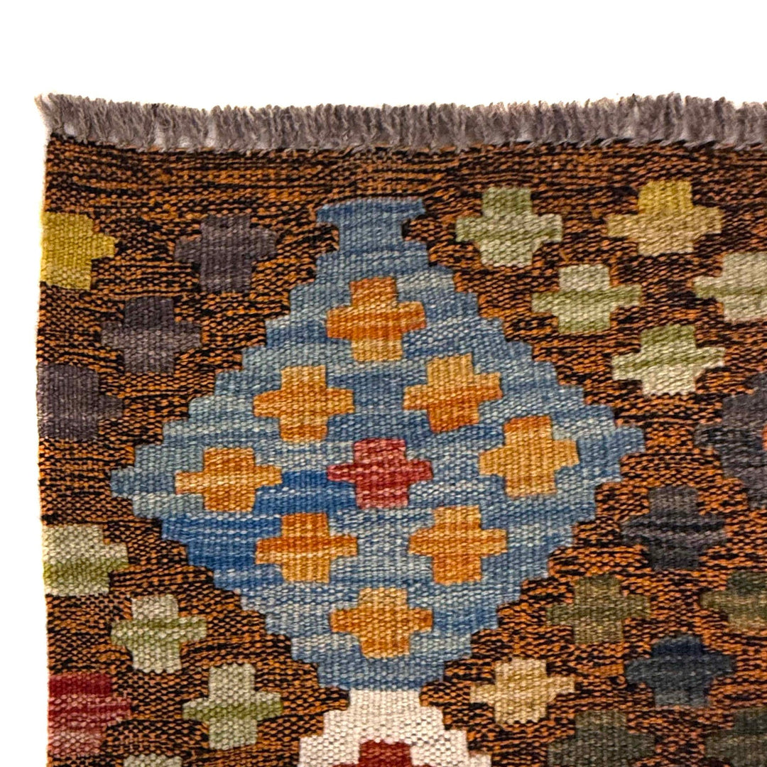 Hand Made Afghan Kilim Runner 2' 8" x 9' 10" - No. AL63592