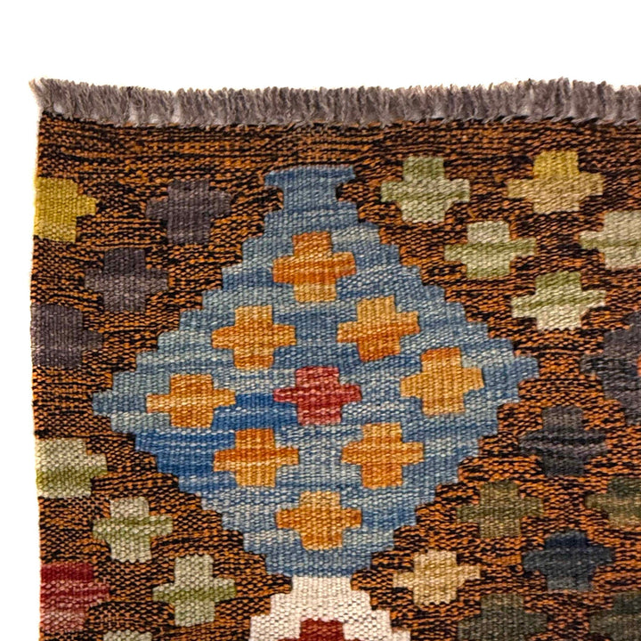 Hand Made Afghan Kilim Runner 2' 8" x 9' 10" - No. AL63592