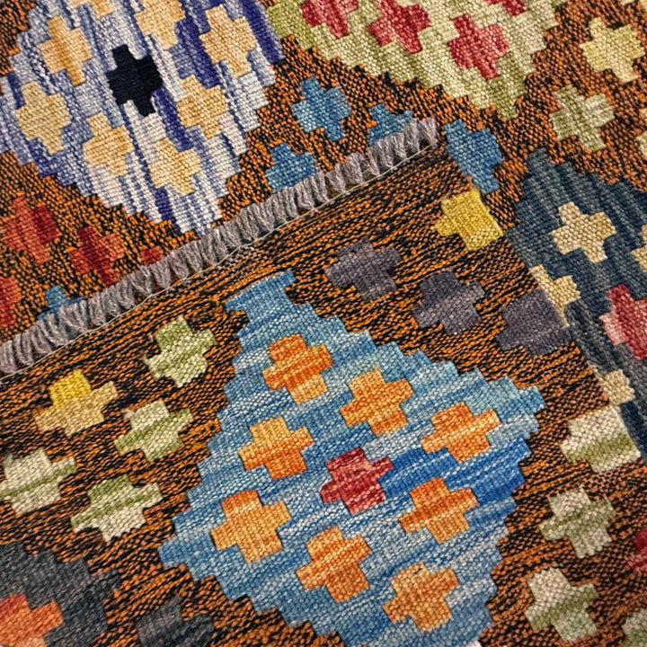 Hand Made Afghan Kilim Runner 2' 8" x 9' 10" - No. AL63592