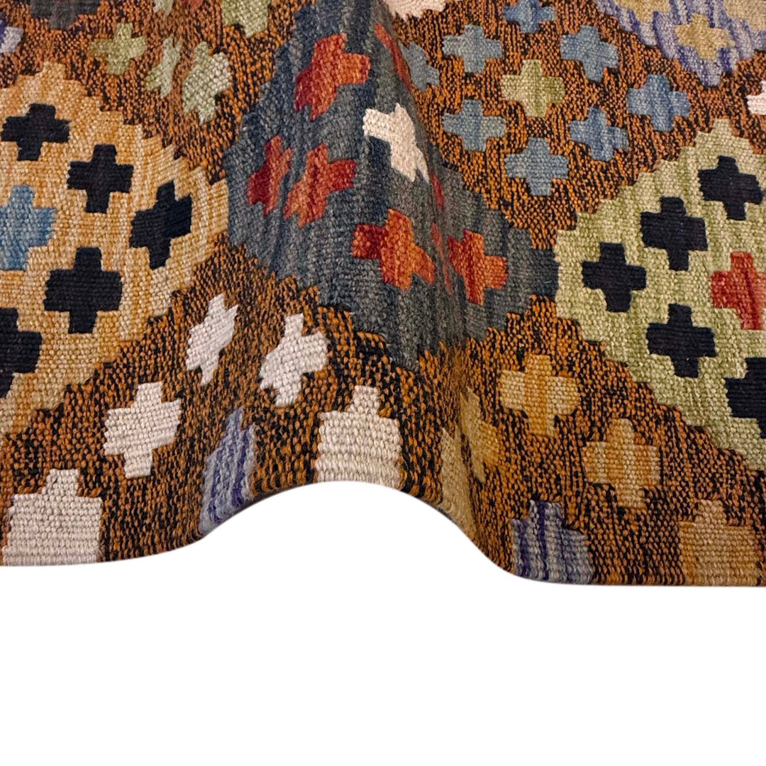 Hand Made Afghan Kilim Runner 2' 8" x 9' 10" - No. AL63592