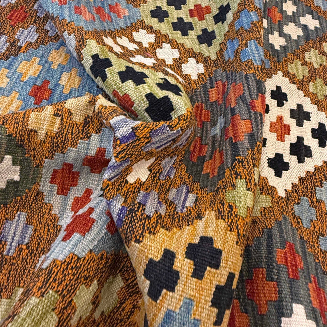 Hand Made Afghan Kilim Runner 2' 8" x 9' 10" - No. AL63592