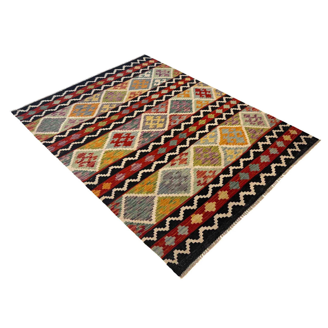 Hand Knotted Flatweave Kilim 4' 9" x 6' 7" - No. AL13139
