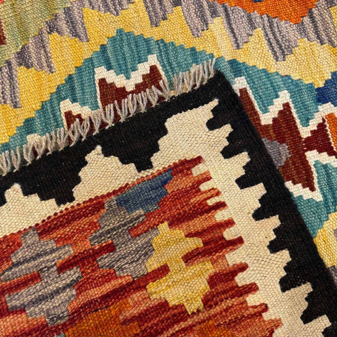 Hand Knotted Afghan Style Kilim 2' 7" x 4' 8" - No. AL94856