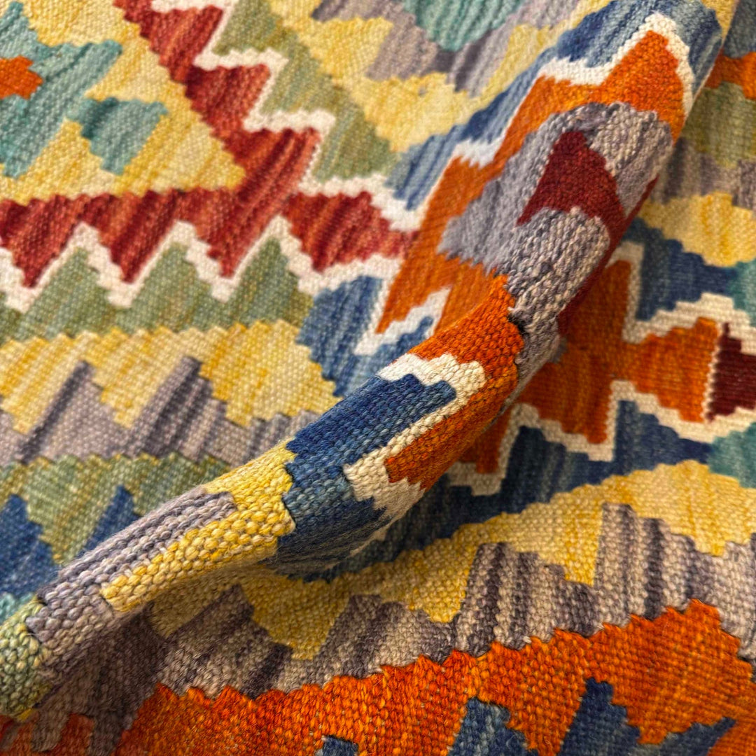 Hand Knotted Afghan Style Kilim 2' 7" x 4' 8" - No. AL94856