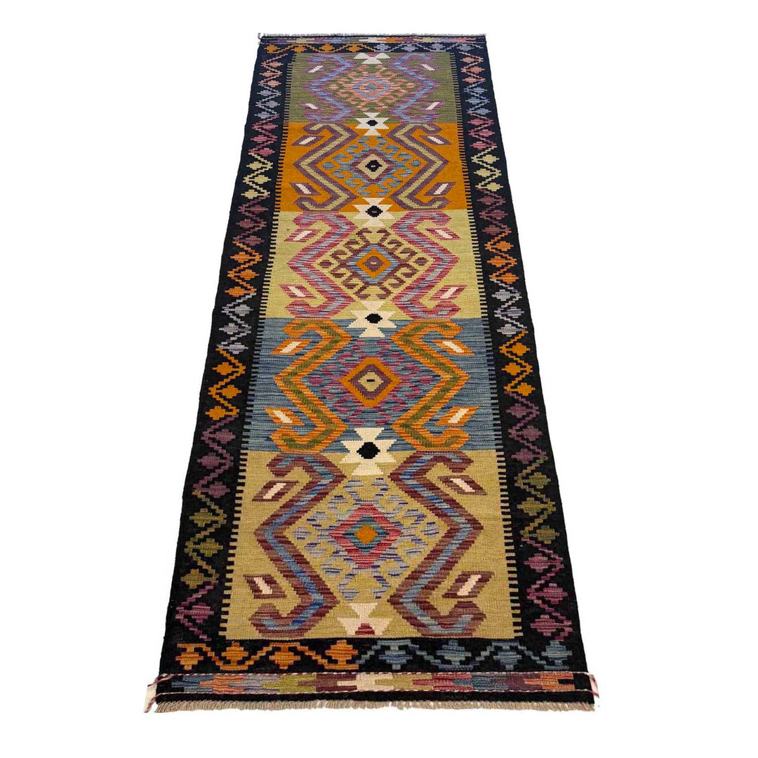 Handmade Vegetable Kilim Runner 2' 8" x 9' 11" - No. AL69915